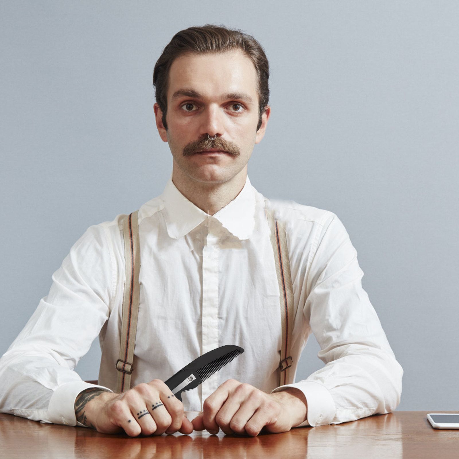 Mens Grooming Tools - 3 قطع من أمشاط اللحية القابلة