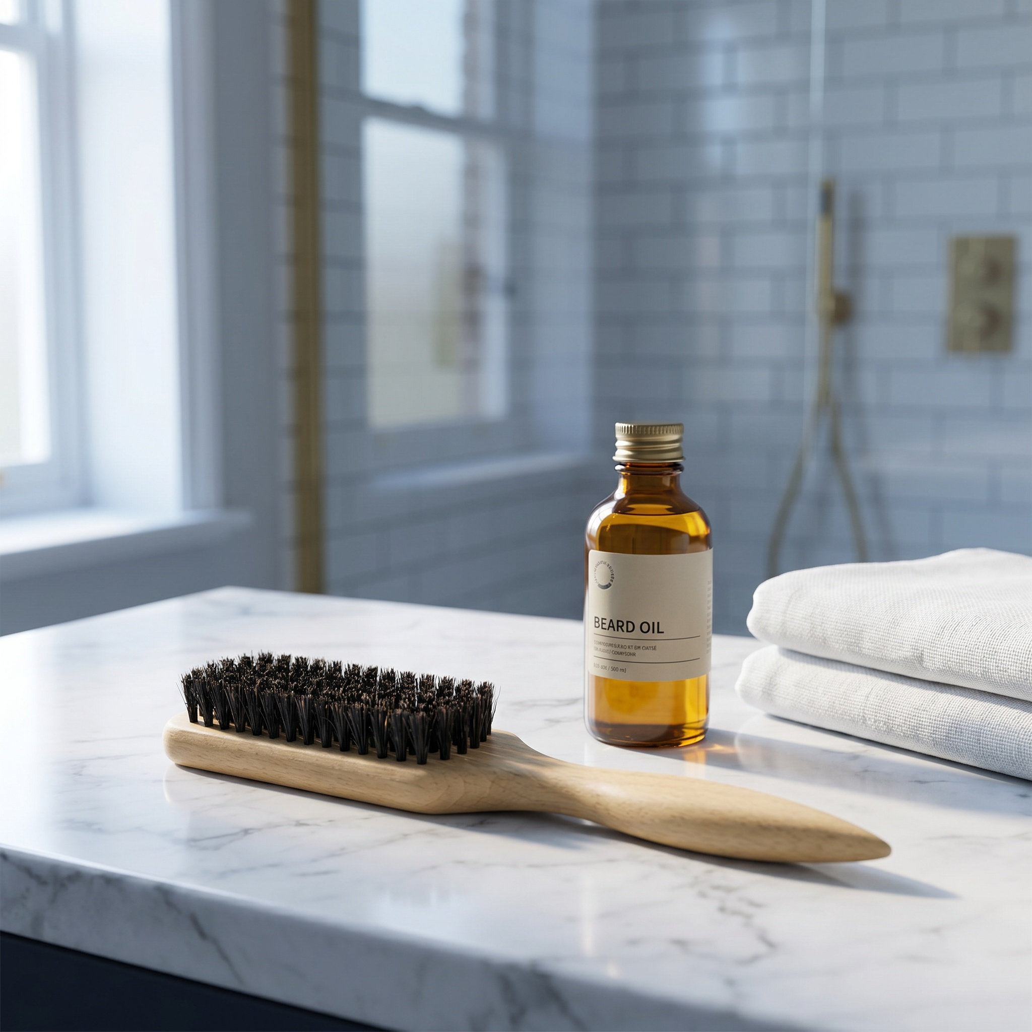 Men'S Grooming Brush - فرشاة خشبية صغيرة للرجال لتصفيف وتهذيب